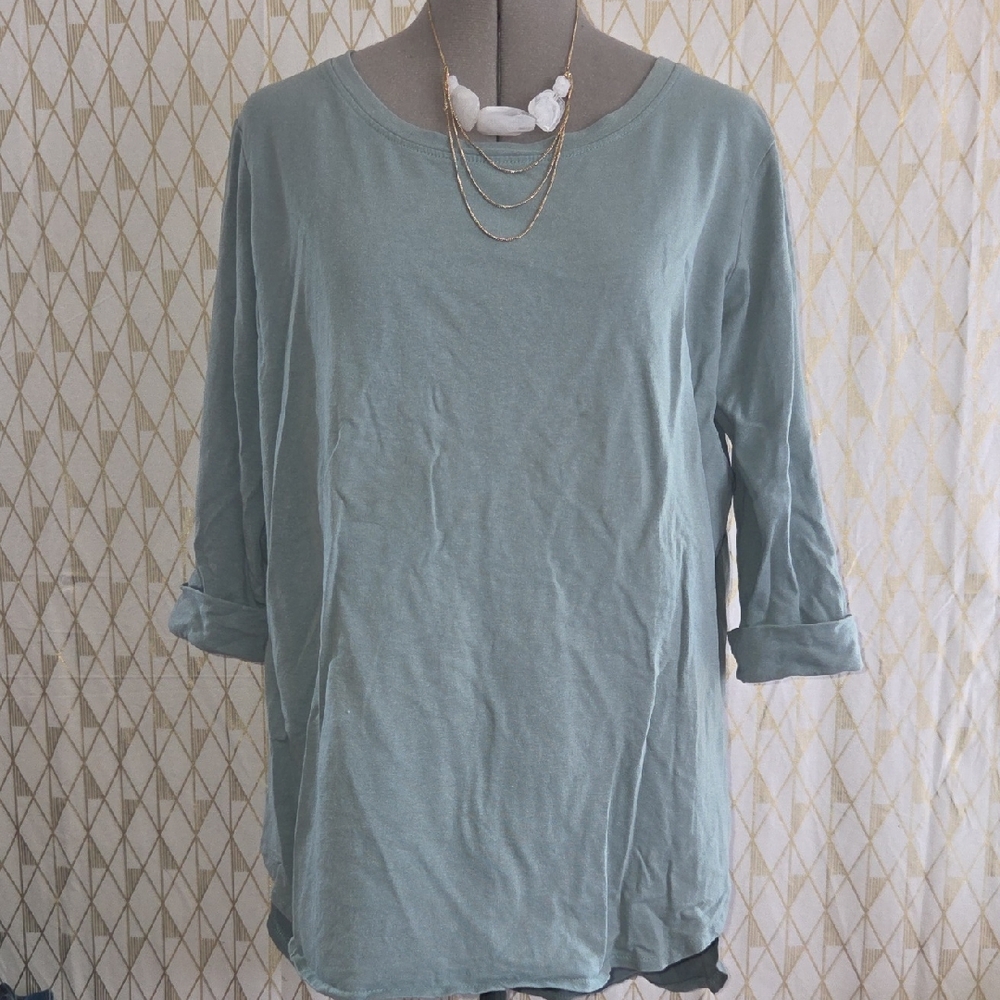 Women's Sage Green Hi-Lo Tunic